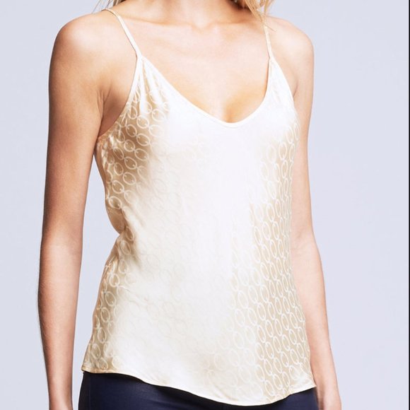 L'AGENCE Lexi Camisole in Light Gold Tonal Chain - Picture 1 of 4